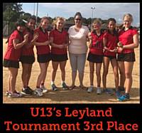 U13's Leyland Tournament 3rd Place 2018